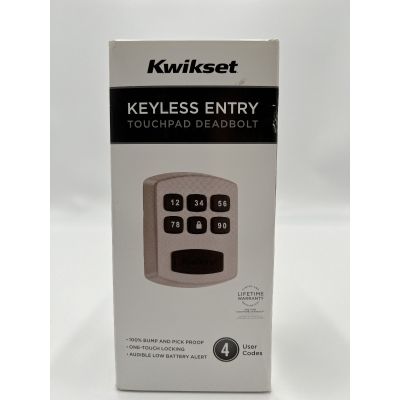 Kwikset 99050-003 Model 905 Value Lock Keyless Entry Electronic Keypad Deadbolt Door Lock for Garage or Side Door, Satin Nickel