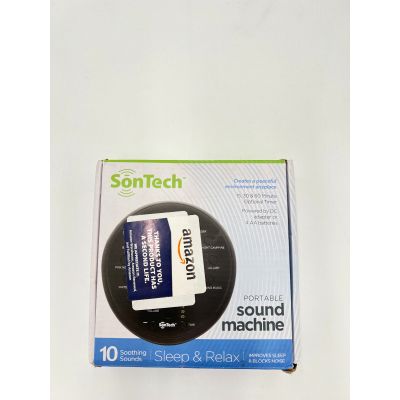 SonTech - White Noise Sound Machine - 10 Natural Soothing Sound Tracks Home, Office, Travel, Baby – Multiple Timer Settings - Battery or Adapter Charging Option