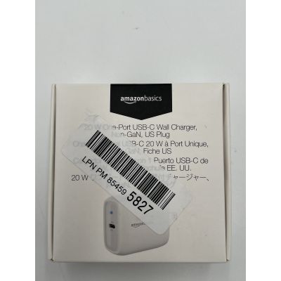 Amazon Basic 20W One port USB-C Wall Charger Non-GaN, US PLUG 