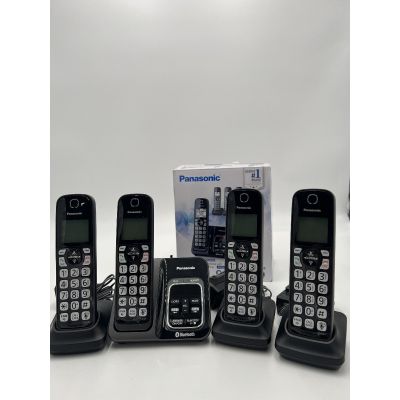 Panasonic® DECT 6.0 Cordless Telephone With Answering Machine And 4 Handsets, KX-TGD564M