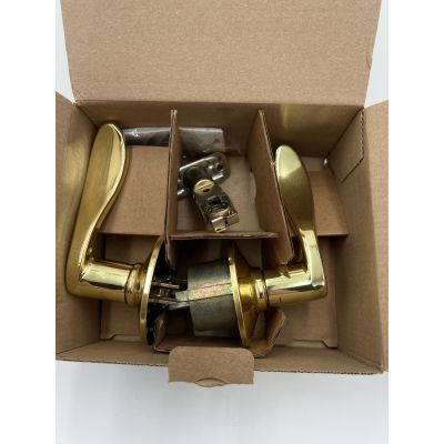 Schlage Accent F10 Passage Lever, Polished Brass